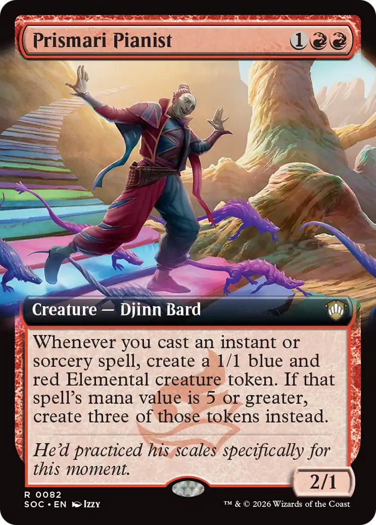 Prismari Pianist (Extended Art) [Secrets of Strixhaven Commander] | Cards and Coasters CA