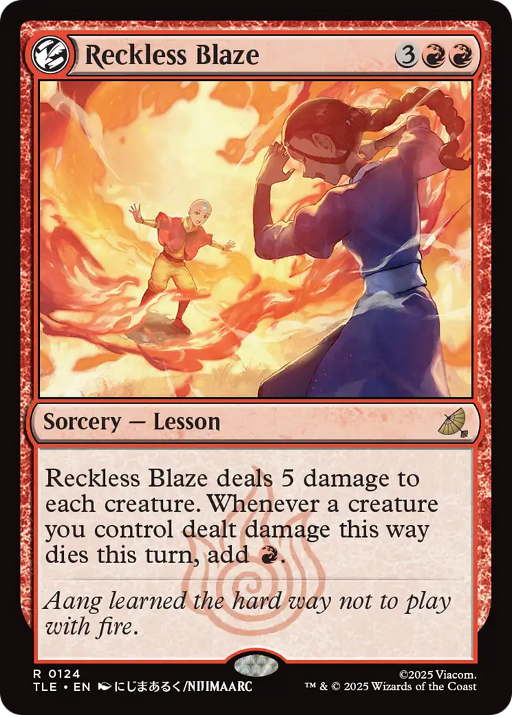 Reckless Blaze [Avatar: The Last Airbender: Eternal-Legal] | Cards and Coasters CA