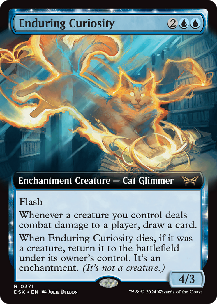 Enduring Curiosity (Extended Art) [Duskmourn: House of Horror] | Cards and Coasters CA