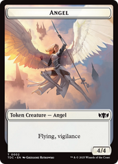 Angel // Spirit Double-Sided Token [Tarkir: Dragonstorm Commander Tokens] | Cards and Coasters CA