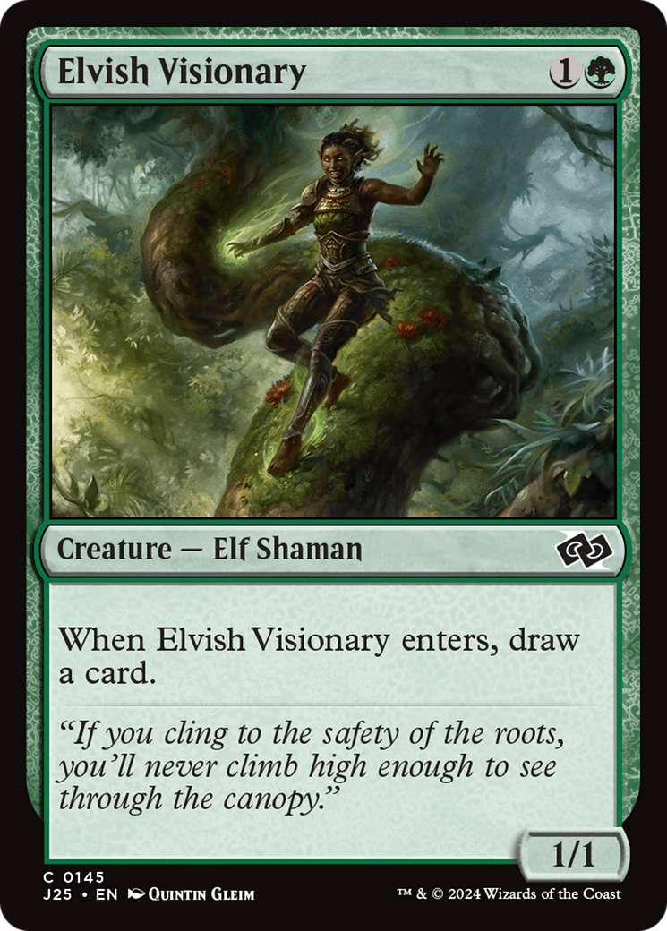 Elvish Visionary [Foundations Jumpstart] | Cards and Coasters CA