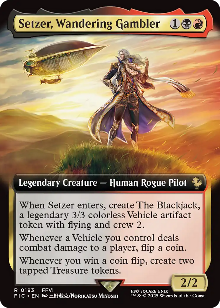 Setzer, Wandering Gambler (Extended Art) [FINAL FANTASY Commander] | Cards and Coasters CA