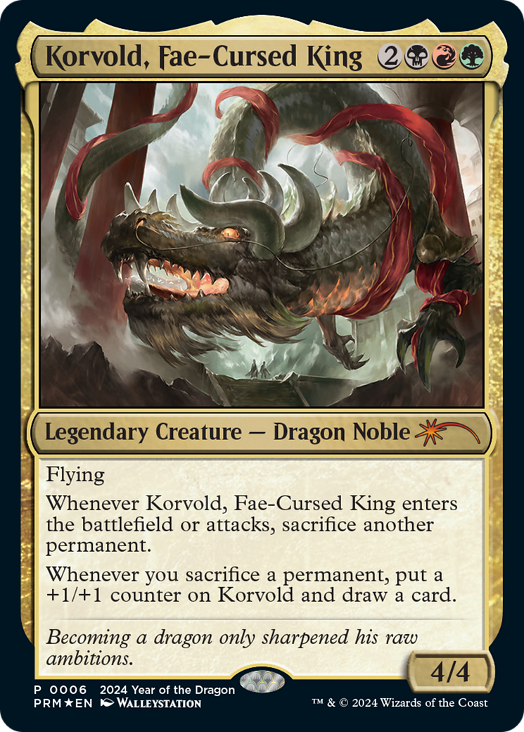 Korvold, Fae-Cursed King (Year of the Dragon 2024) [Standard Showdown Promos] | Cards and Coasters CA