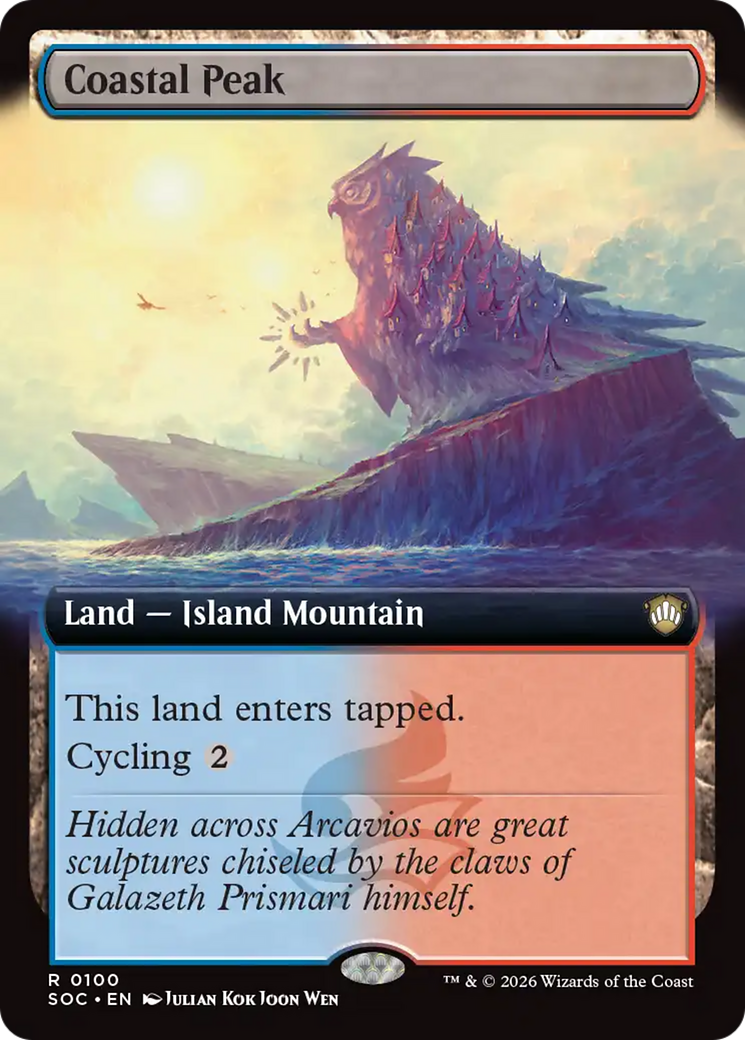 Coastal Peak (Extended Art) [Secrets of Strixhaven Commander] | Cards and Coasters CA