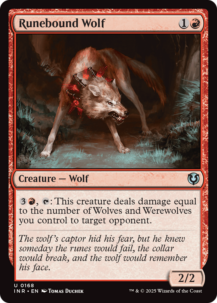 Runebound Wolf [Innistrad Remastered] | Cards and Coasters CA