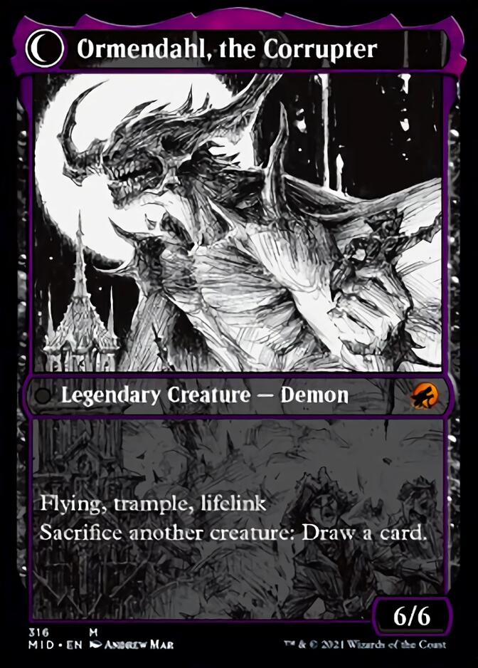 Jerren, Corrupted Bishop // Ormendahl, the Corrupted (Showcase Eternal Night) [Innistrad: Midnight Hunt] | Cards and Coasters CA