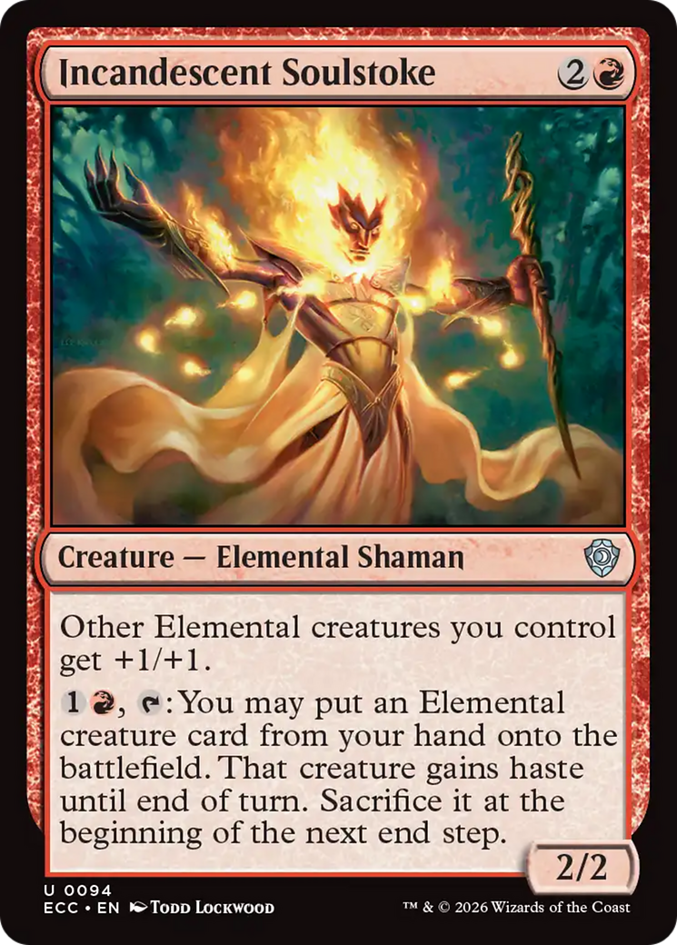 Incandescent Soulstoke [Lorwyn Eclipsed Commander] | Cards and Coasters CA