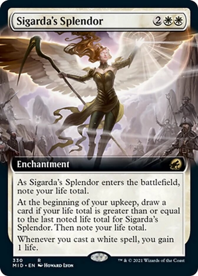 Sigarda's Splendor (Extended Art) [Innistrad: Midnight Hunt] | Cards and Coasters CA