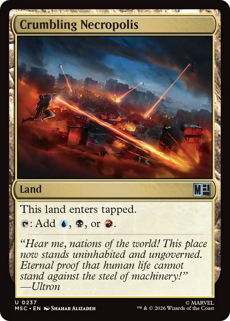 Crumbling Necropolis (Surge Foil) [Marvel Super Heroes Commander] | Cards and Coasters CA