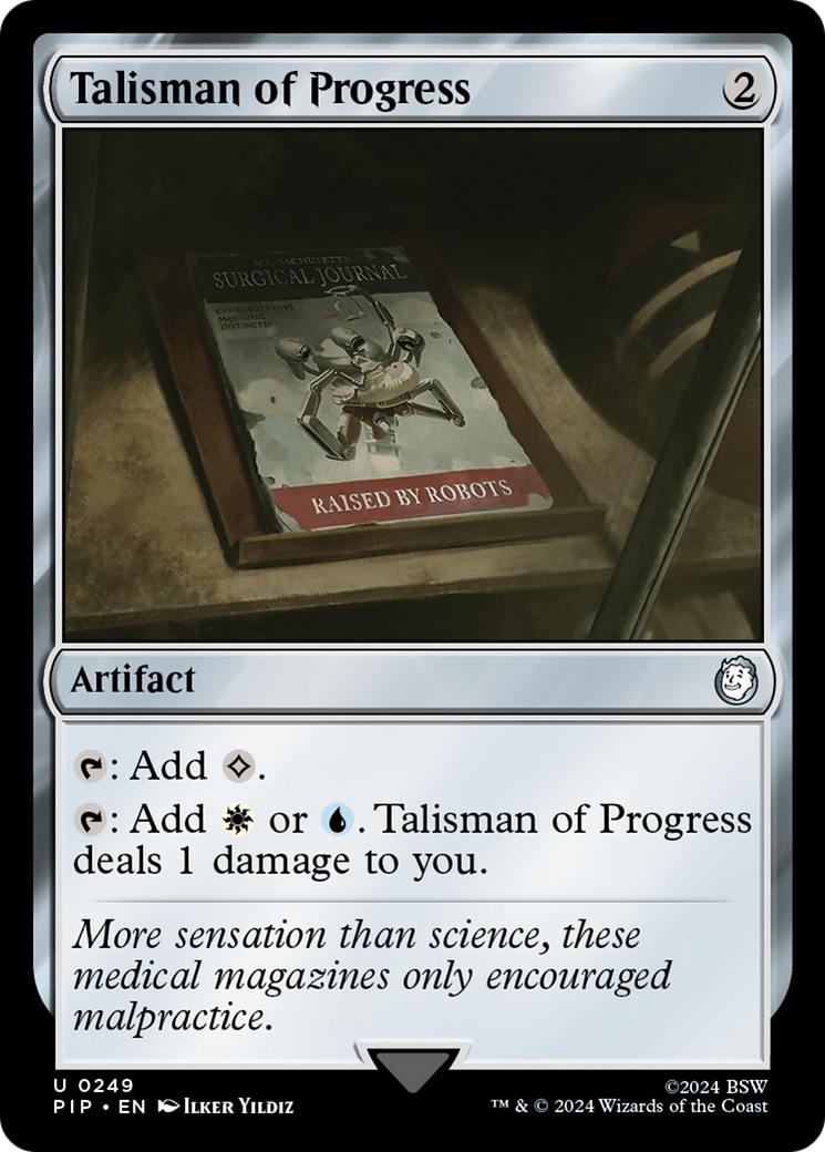 Talisman of Progress [Fallout] | Cards and Coasters CA