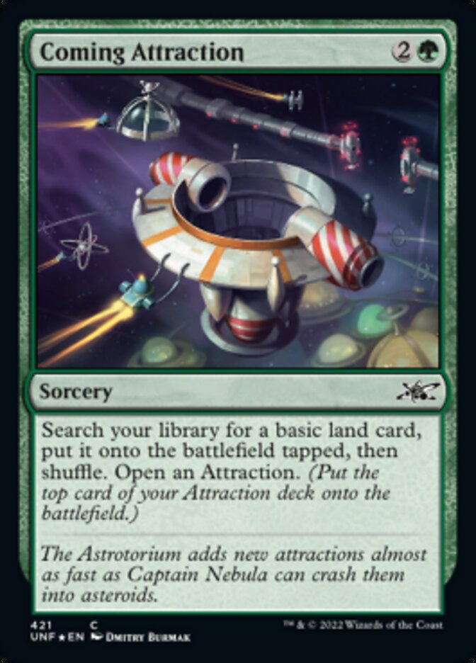 Coming Attraction (Galaxy Foil) [Unfinity] | Cards and Coasters CA