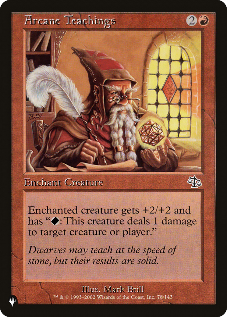 Arcane Teachings (Misprint) [The List] | Cards and Coasters CA