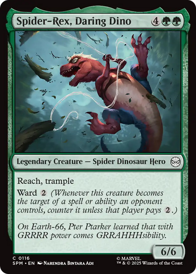 Spider-Rex, Daring Dino [Marvel's Spider-Man] | Cards and Coasters CA
