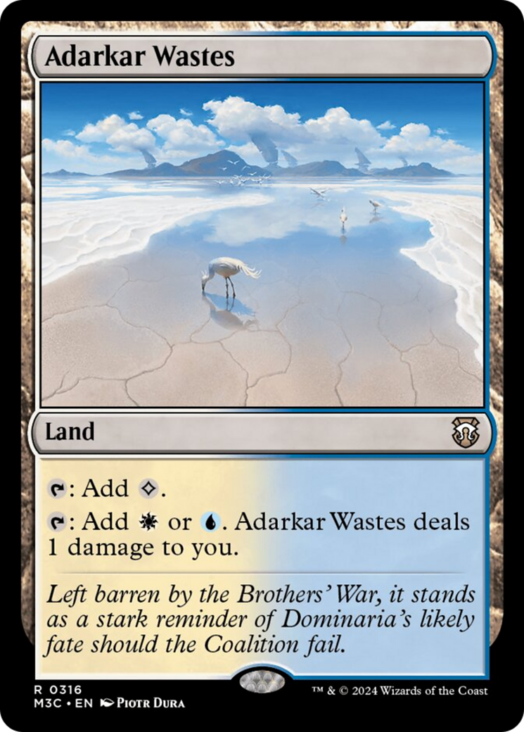 Adarkar Wastes (Ripple Foil) [Modern Horizons 3 Commander] | Cards and Coasters CA