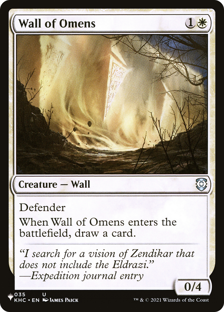 Wall of Omens (KHC) [The List] | Cards and Coasters CA