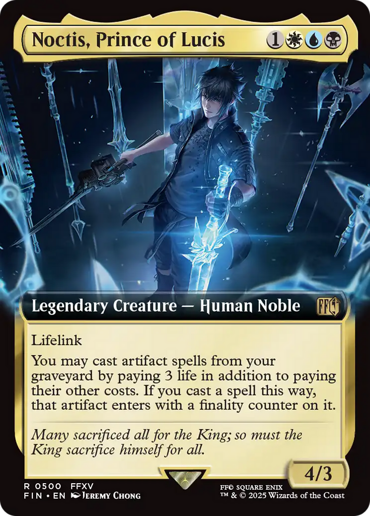 Noctis, Prince of Lucis (Extended Art) [FINAL FANTASY] | Cards and Coasters CA