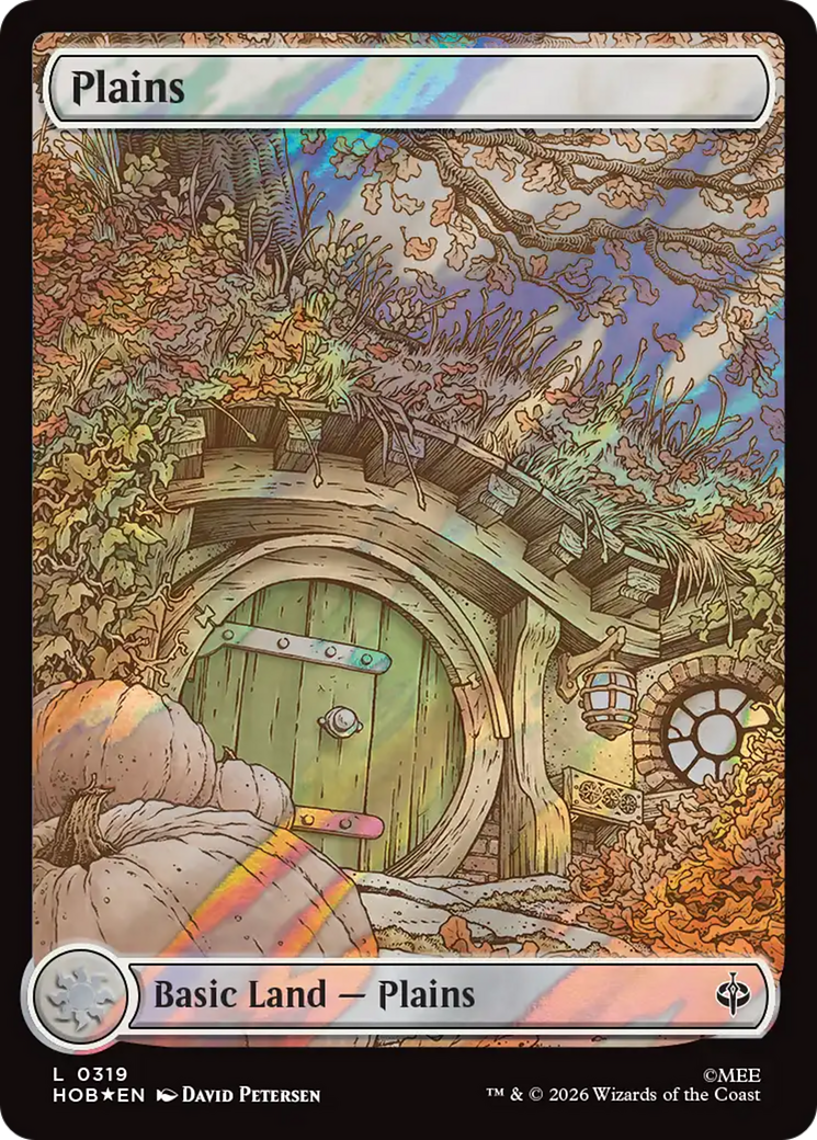 Plains (0319) (Surge Foil) [The Hobbit] | Cards and Coasters CA