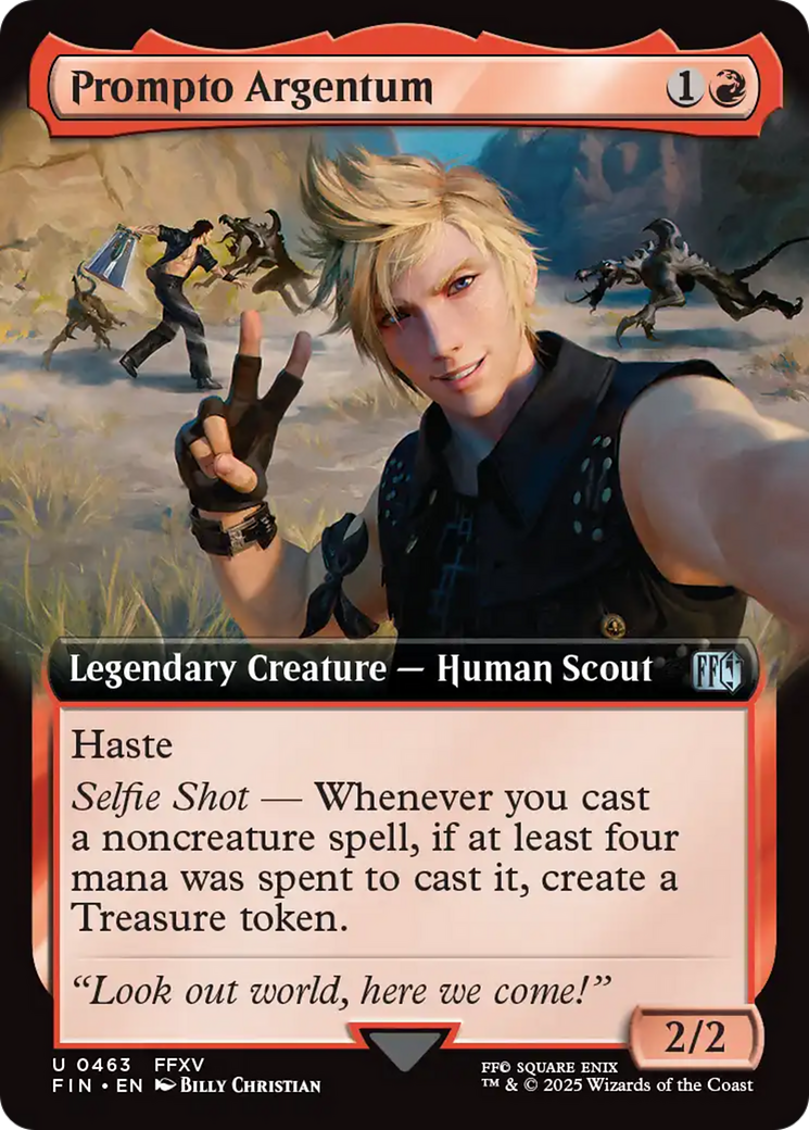 Prompto Argentum (Extended Art) [FINAL FANTASY] | Cards and Coasters CA