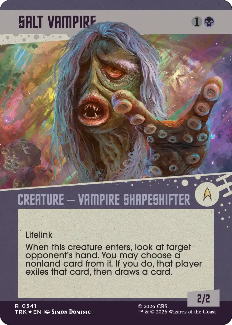 Salt Vampire (Showcase) (Surge Foil) [Star Trek] | Cards and Coasters CA
