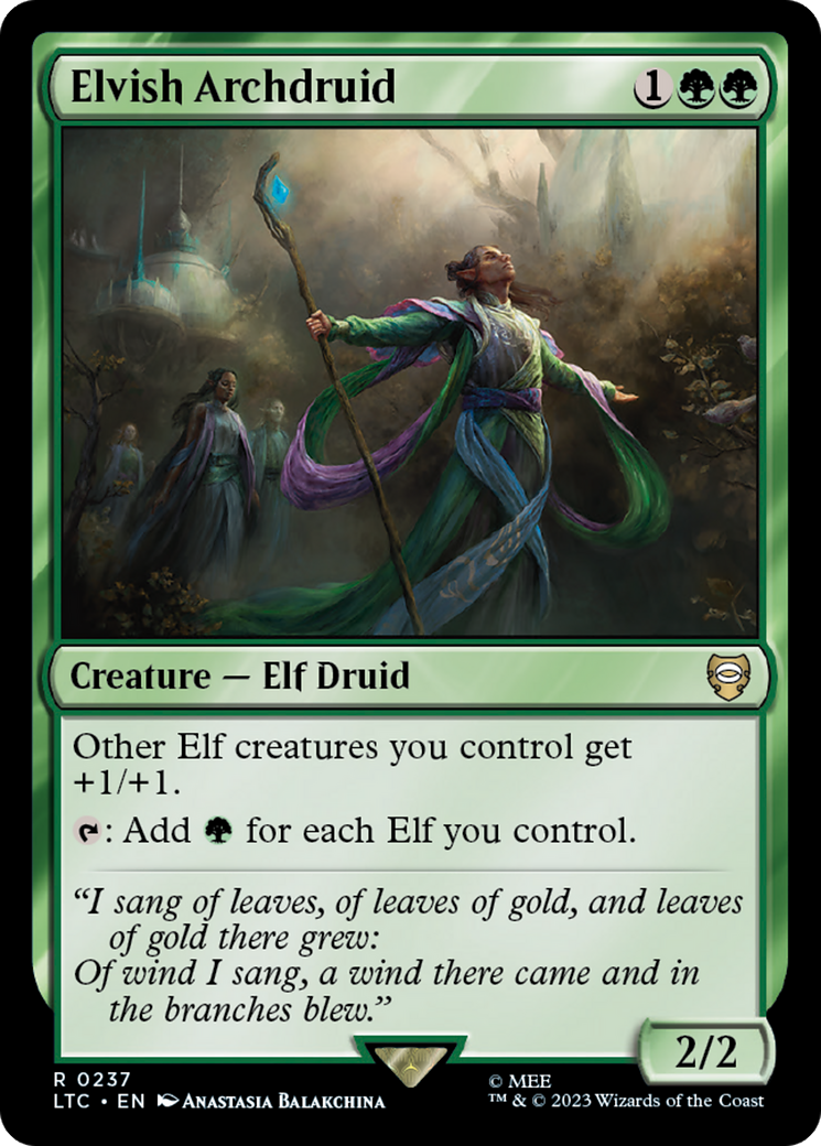 Elvish Archdruid [The Lord of the Rings: Tales of Middle-Earth Commander] | Cards and Coasters CA