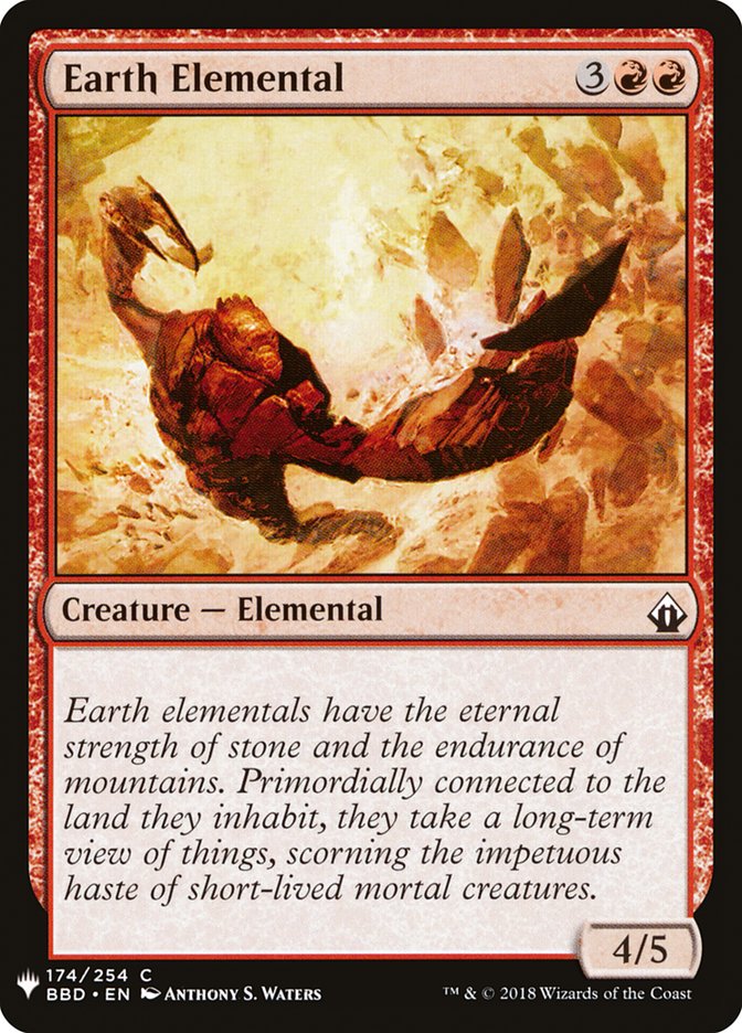 Earth Elemental [Mystery Booster] | Cards and Coasters CA