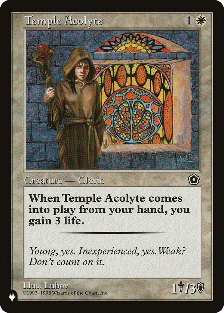 Temple Acolyte [The List Reprints] | Cards and Coasters CA