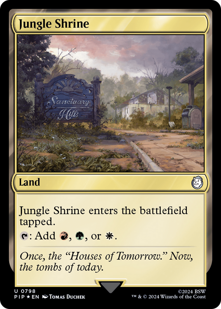 Jungle Shrine (Surge Foil) [Fallout] | Cards and Coasters CA