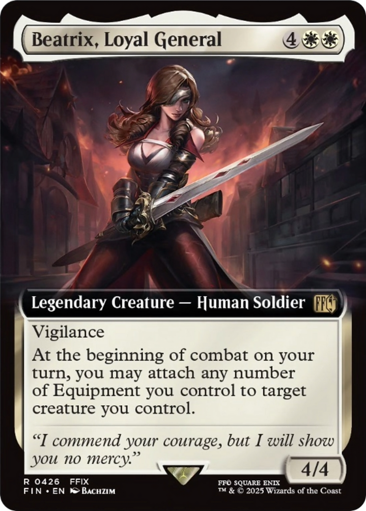 Beatrix, Loyal General (Extended Art) [FINAL FANTASY] | Cards and Coasters CA