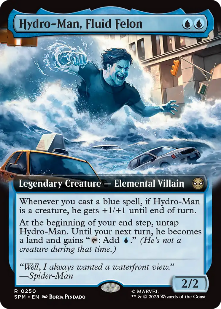 Hydro-Man, Fluid Felon (Extended Art) [Marvel's Spider-Man] | Cards and Coasters CA