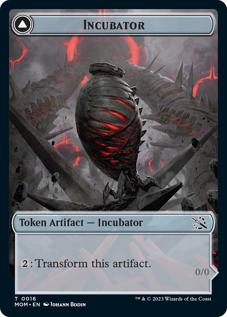 Incubator // Phyrexian (16) Double-Sided Token [March of the Machine Tokens] | Cards and Coasters CA