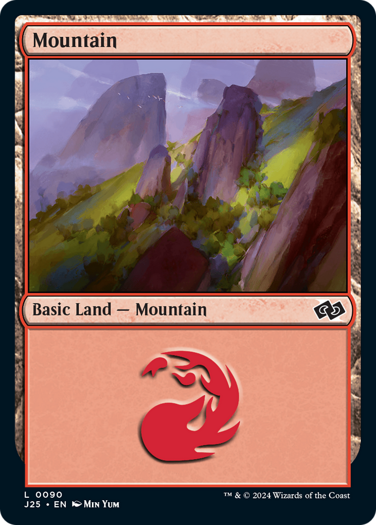 Mountain (90) [Foundations Jumpstart] | Cards and Coasters CA