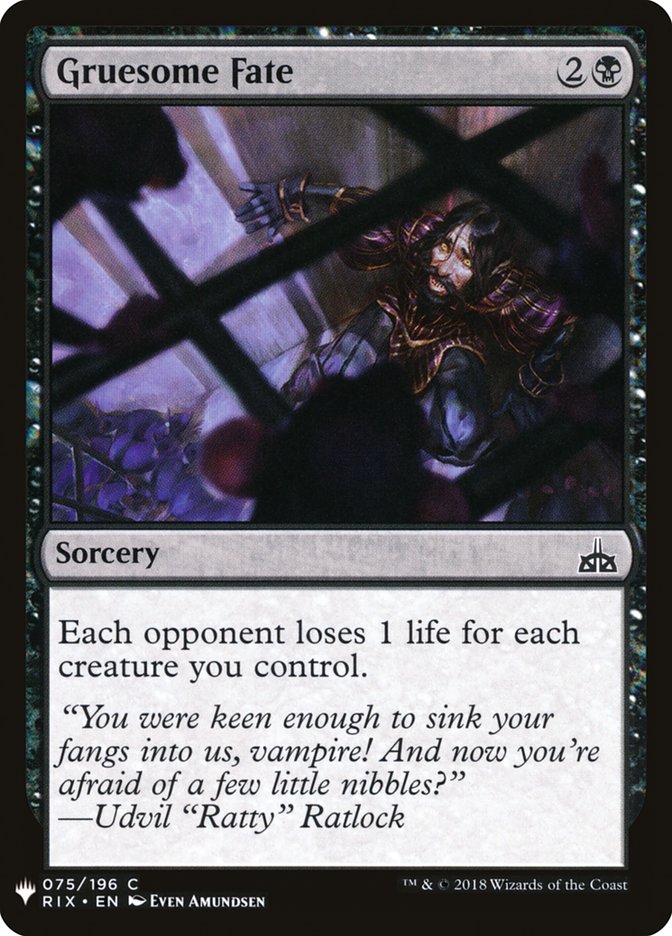 Gruesome Fate [Mystery Booster] | Cards and Coasters CA