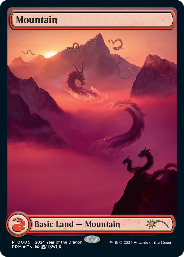 Mountain (Year of the Dragon 2024) [Standard Showdown Promos] | Cards and Coasters CA