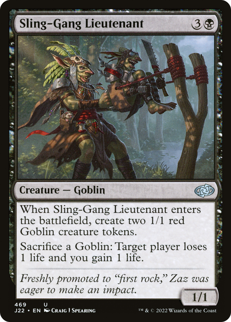 Sling-Gang Lieutenant [Jumpstart 2022] | Cards and Coasters CA