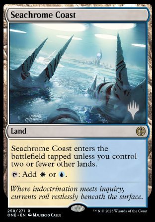 Seachrome Coast (Promo Pack) [Phyrexia: All Will Be One Promos] | Cards and Coasters CA