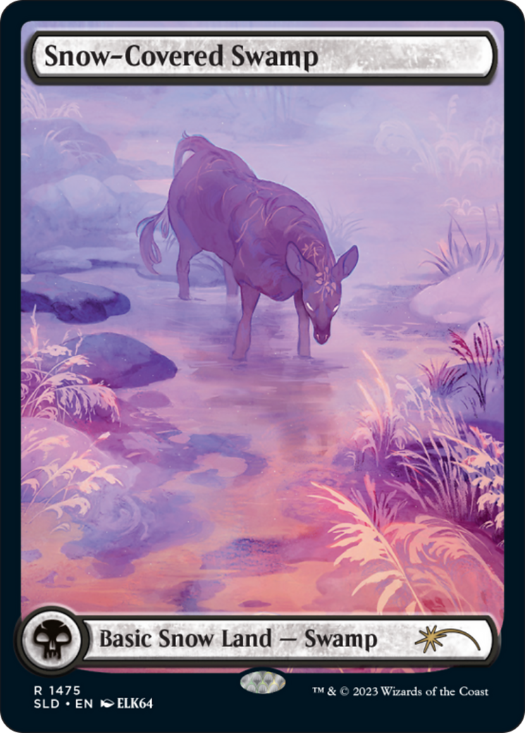 Snow-Covered Swamp (1475) (Rainbow Foil) [Secret Lair Drop Series] | Cards and Coasters CA