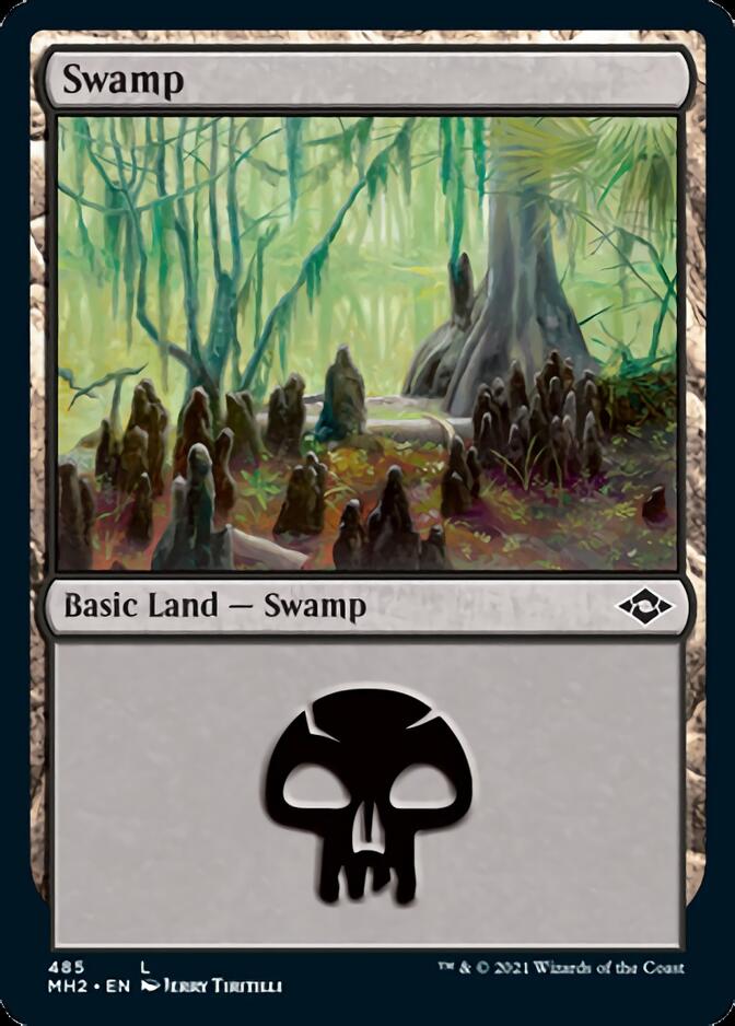 Swamp (485) (Foil Etched) [Modern Horizons 2] | Cards and Coasters CA