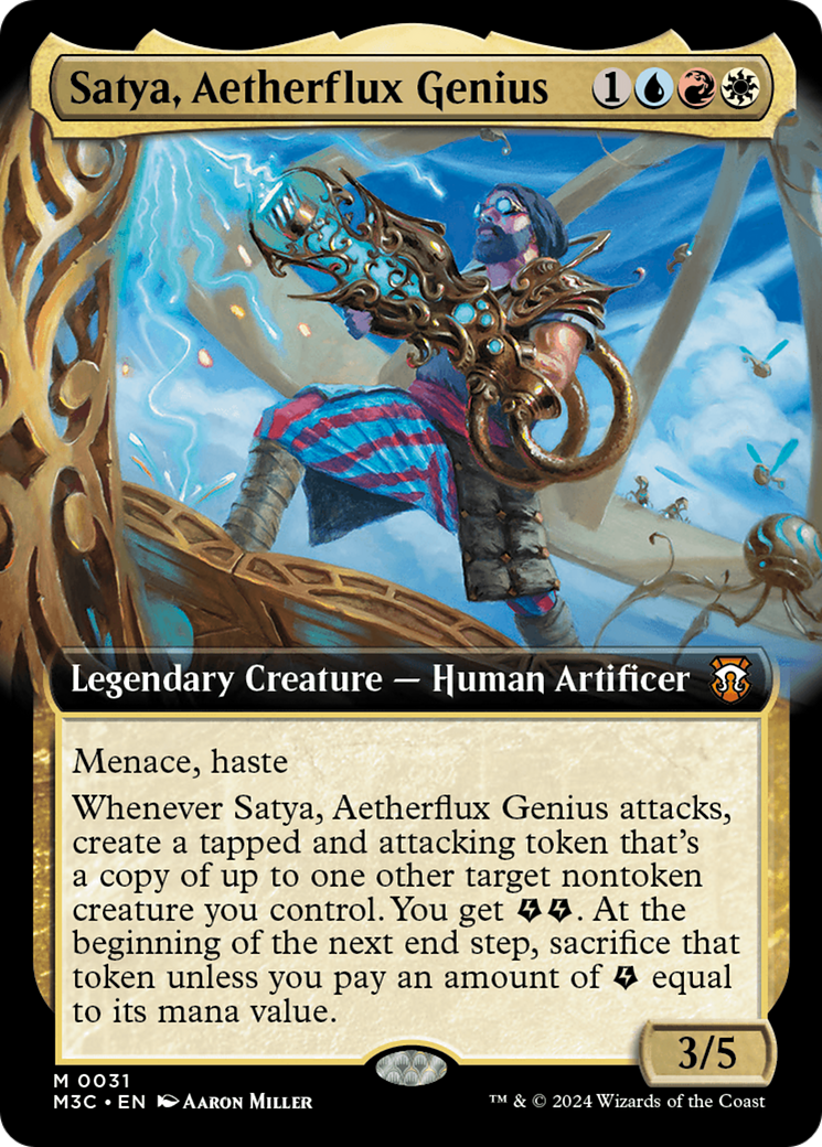 Satya, Aetherflux Genius (Extended Art) [Modern Horizons 3 Commander] | Cards and Coasters CA