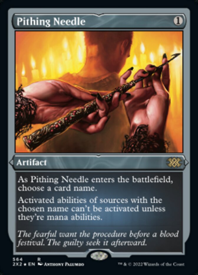 Pithing Needle (Foil Etched) [Double Masters 2022] | Cards and Coasters CA