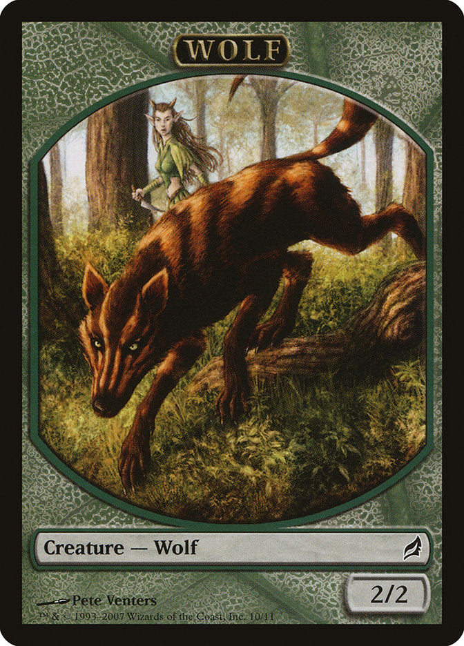 Wolf Token [Lorwyn Tokens] | Cards and Coasters CA