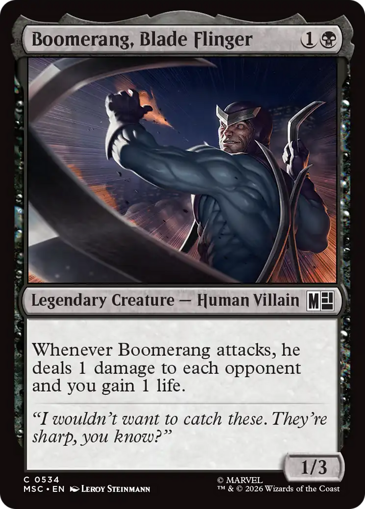 Boomerang, Blade Flinger [Marvel Super Heroes Commander] | Cards and Coasters CA