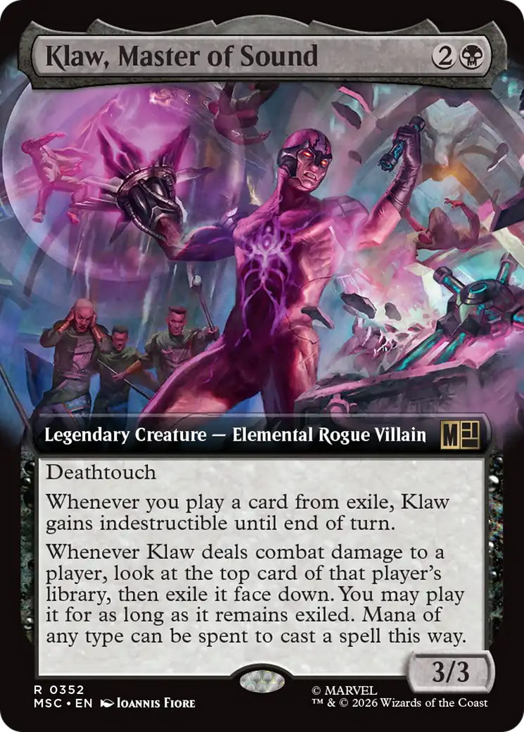 Klaw, Master of Sound (Extended Art) [Marvel Super Heroes Commander] | Cards and Coasters CA