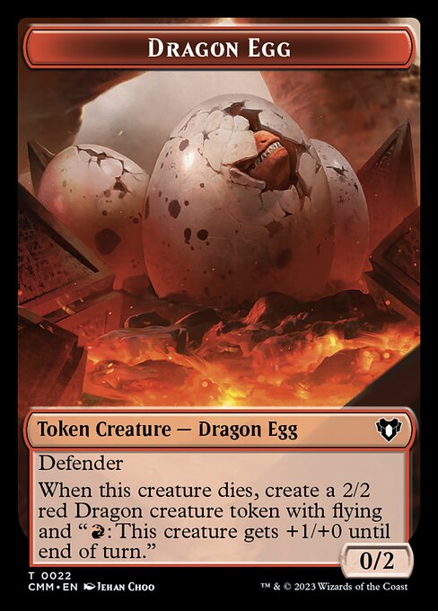 City's Blessing // Dragon Egg Double-Sided Token [Commander Masters Tokens] | Cards and Coasters CA