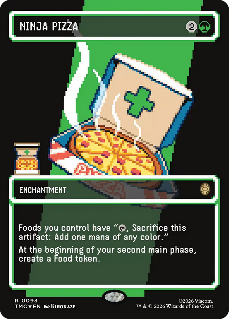 Ninja Pizza (Borderless) (Surge Foil) [Teenage Mutant Ninja Turtles Commander] | Cards and Coasters CA