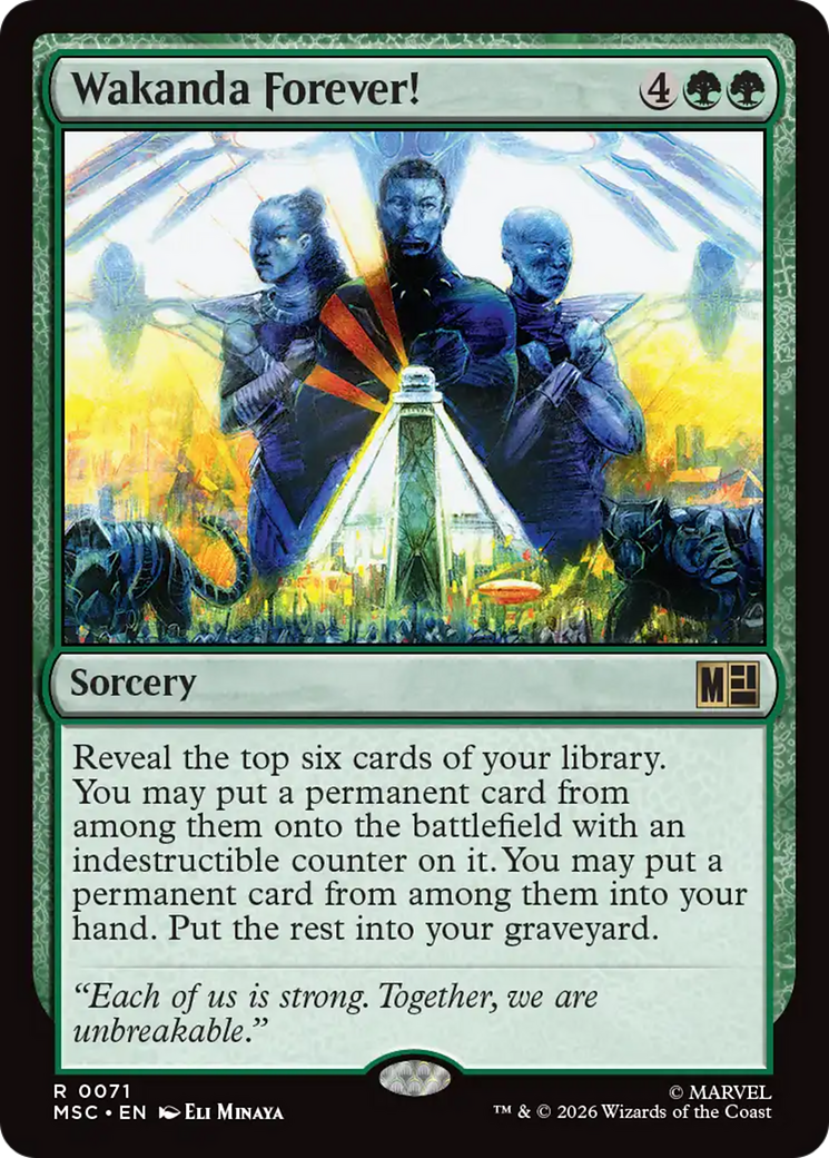 Wakanda Forever! (Surge Foil) [Marvel Super Heroes Commander] | Cards and Coasters CA