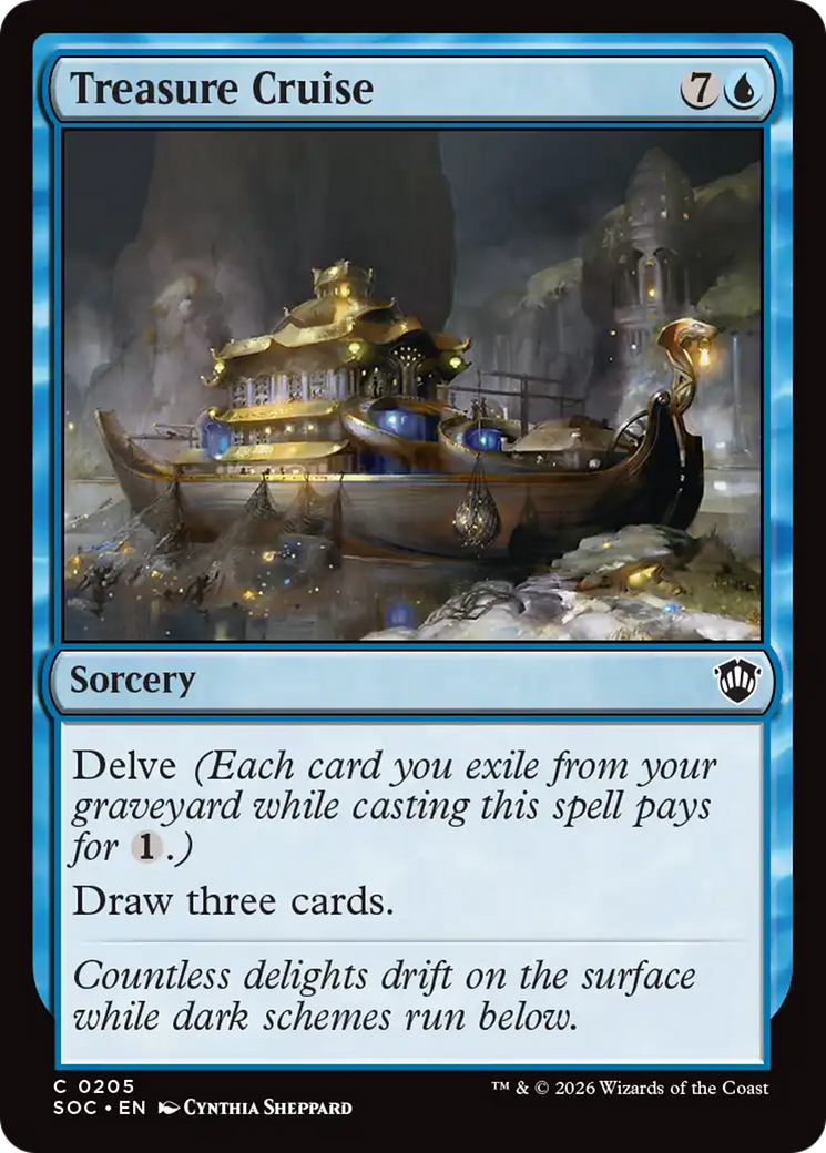 Treasure Cruise [Secrets of Strixhaven Commander] | Cards and Coasters CA