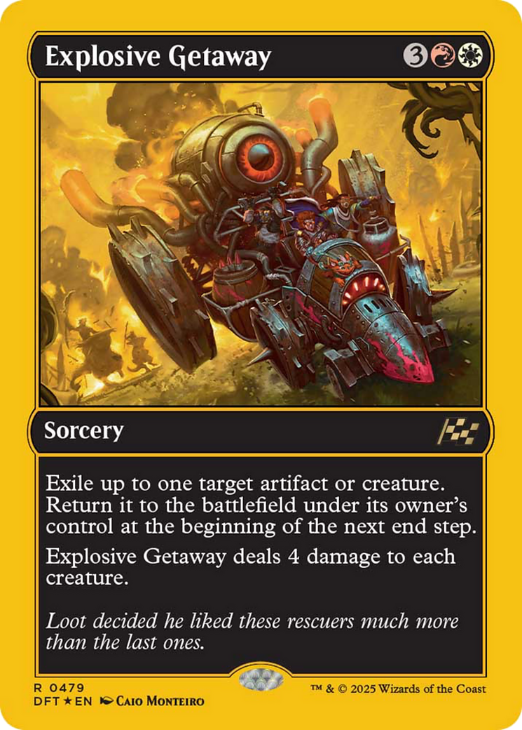 Explosive Getaway (First-Place Foil) [Aetherdrift] | Cards and Coasters CA