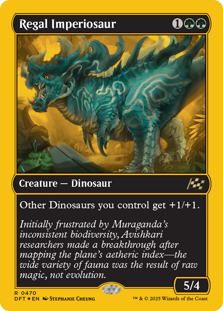 Regal Imperiosaur (First-Place Foil) [Aetherdrift] | Cards and Coasters CA