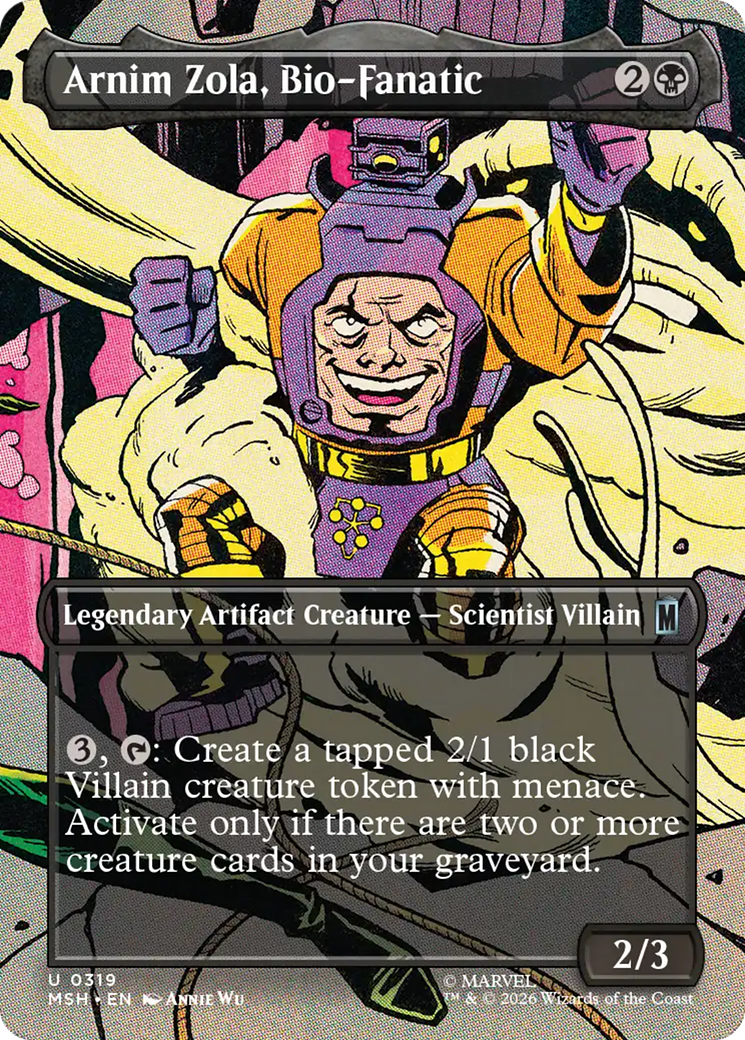 Arnim Zola, Bio-Fanatic (Borderless) [Marvel Super Heroes] | Cards and Coasters CA