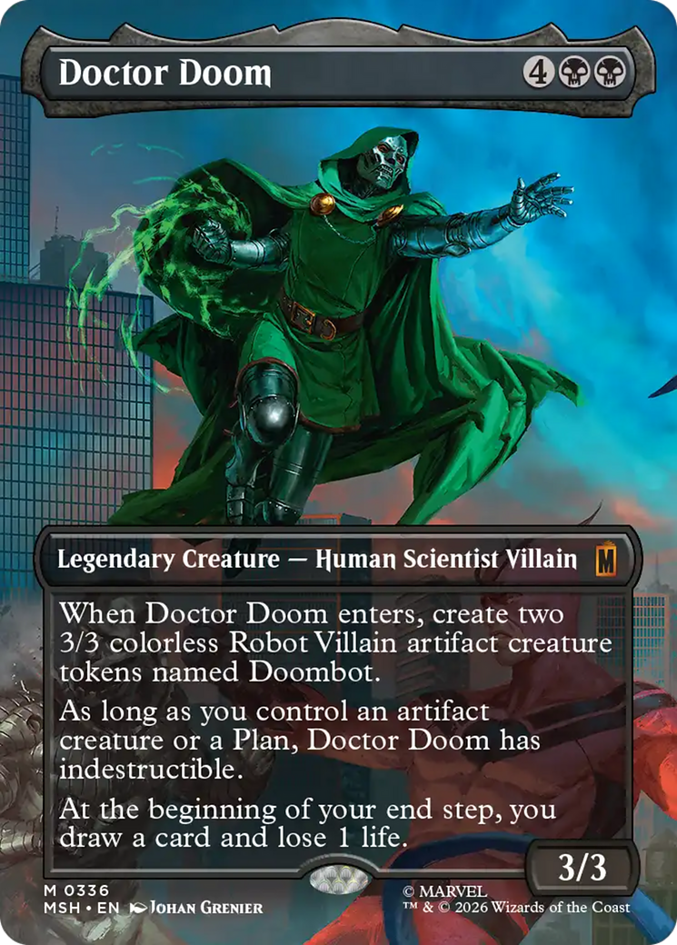 Doctor Doom (Borderless) (336) [Marvel Super Heroes] | Cards and Coasters CA